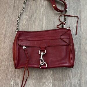 Rebecca Minkoff Burgundy Leather Crossbody Bag